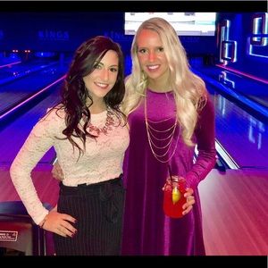 Magenta velvet dress